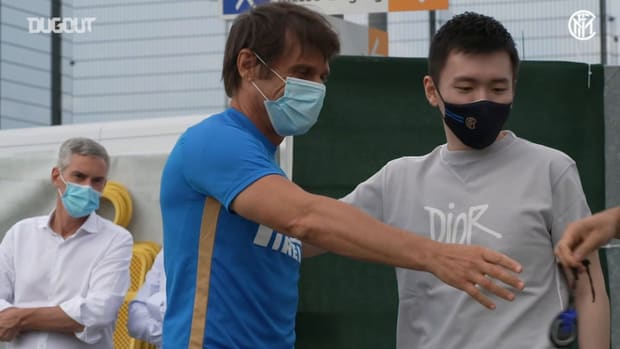 Inter president Steven Zhang visit team before Europa League semi-final